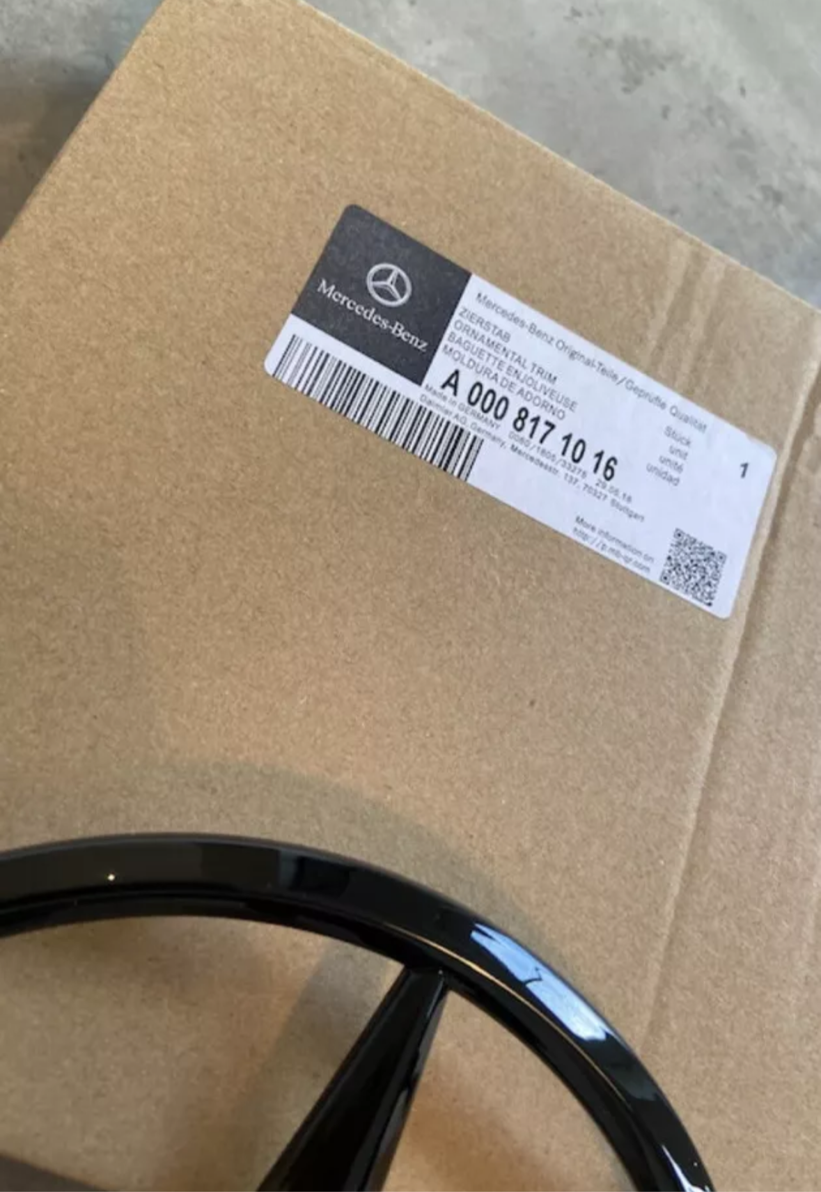 FITS MERCEDES A B C CLA E GLA CLASS GRILL EMBLEM BADGE GLOSS BLACK A0008171016