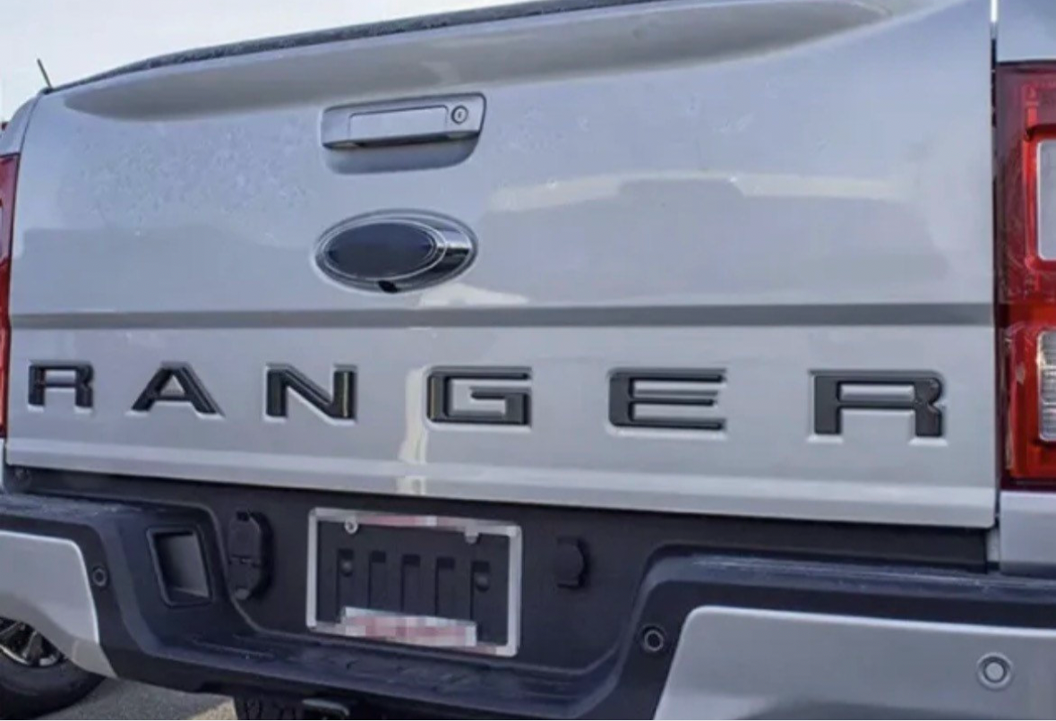 Tailgate Emblem 3D For Ford Ranger Sticker Decal Logo finished in matt BLACK will not fit the new 2024 t9 model