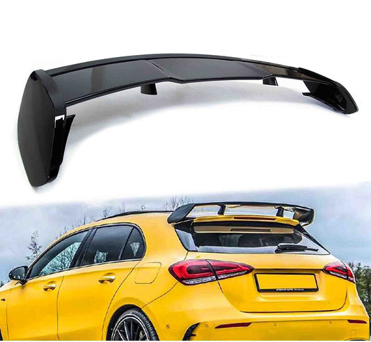 REAR BOOT SPOILER ROOF AMG STYLE FOR MERCEDES A CLASS W177 A45 2018+ GLOSS BLACK