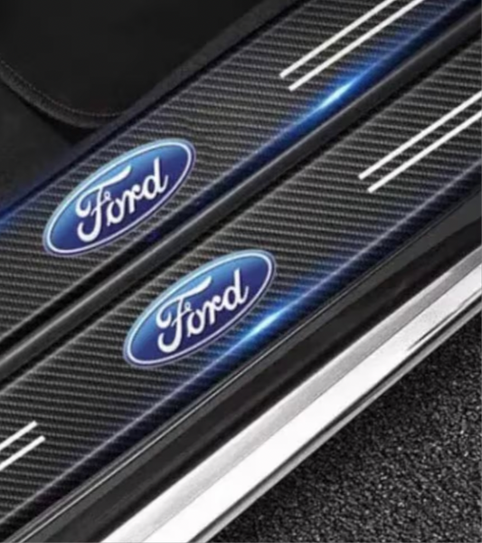 ford sill protector sticker Carbon Fiber Decorative Strip Door name plate