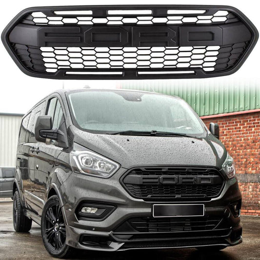 Fits Ford Transit Custom 2018-2023 Trail Raptor Front Grill Matte Black