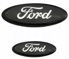 9 and 7 inch Compatible Ford Oval Badge BlackChrome transit MK6 MK7 Ranger  Front & Rear